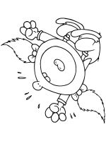 A coloring page of little monsters